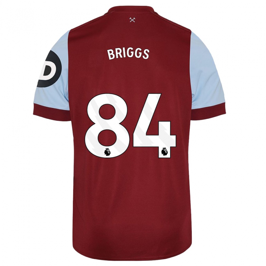 Niño Camiseta Josh Briggs #84 Granate 1ª Equipación 2023/24 La Camisa