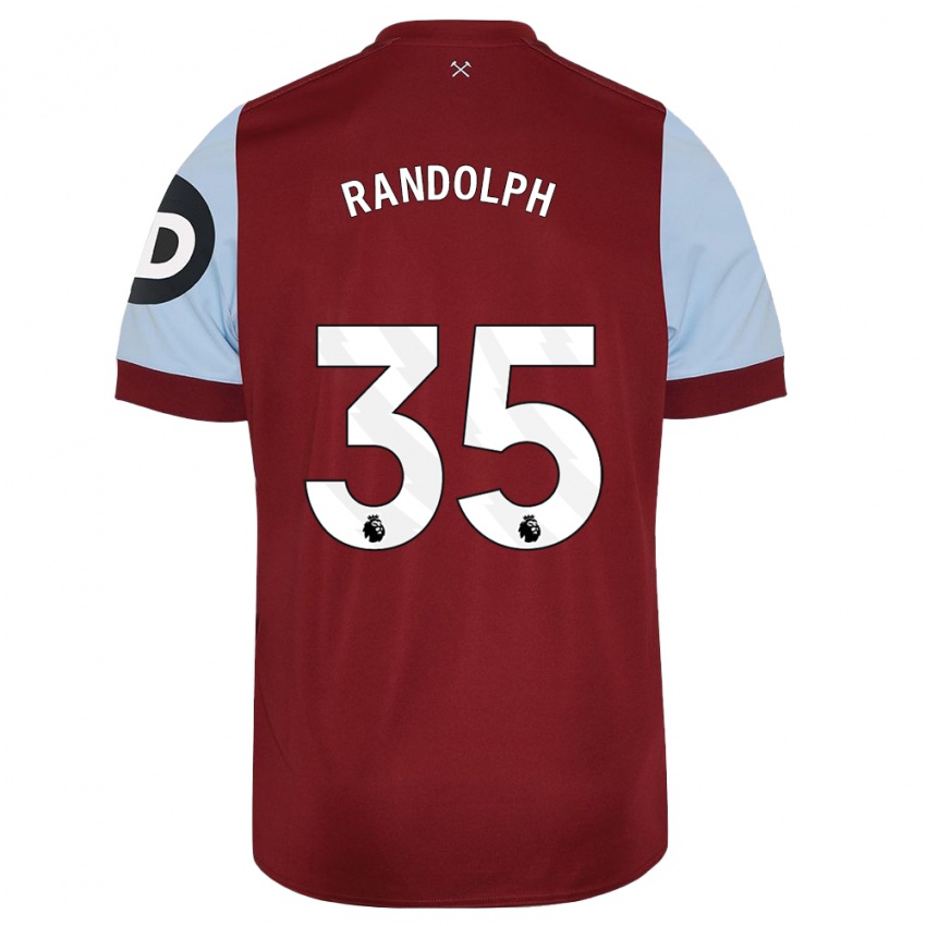 Niño Camiseta Darren Randolph #35 Granate 1ª Equipación 2023/24 La Camisa