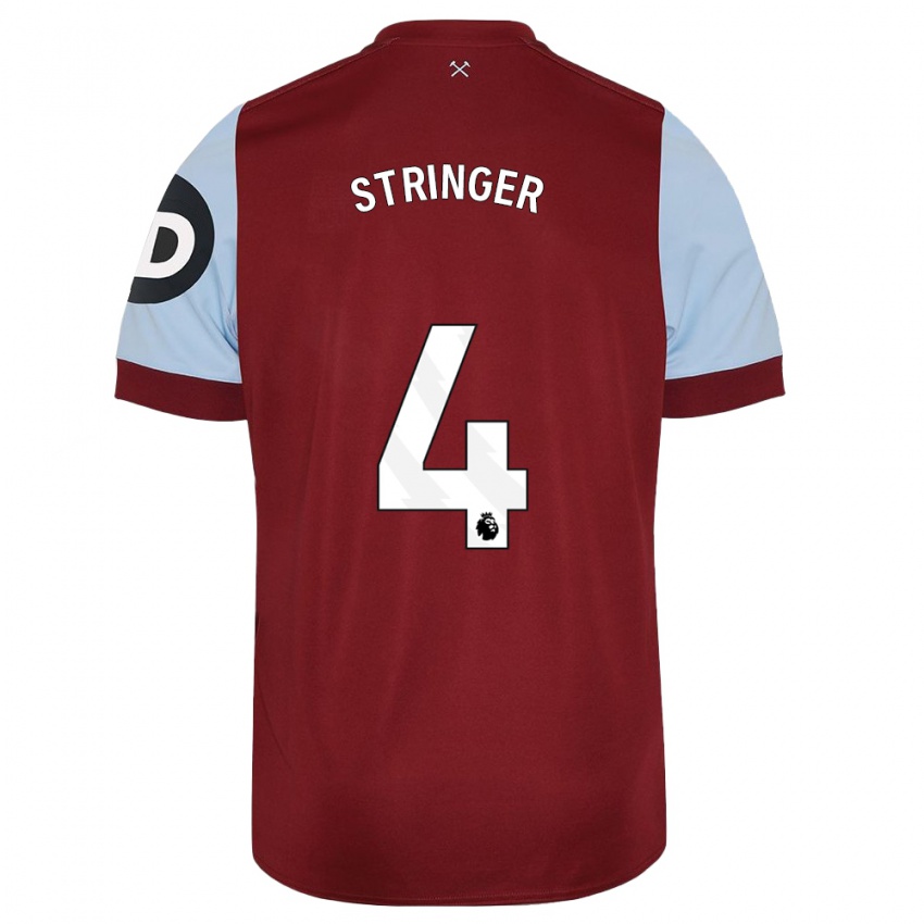 Niño Camiseta Abbey-Leigh Stringer #4 Granate 1ª Equipación 2023/24 La Camisa