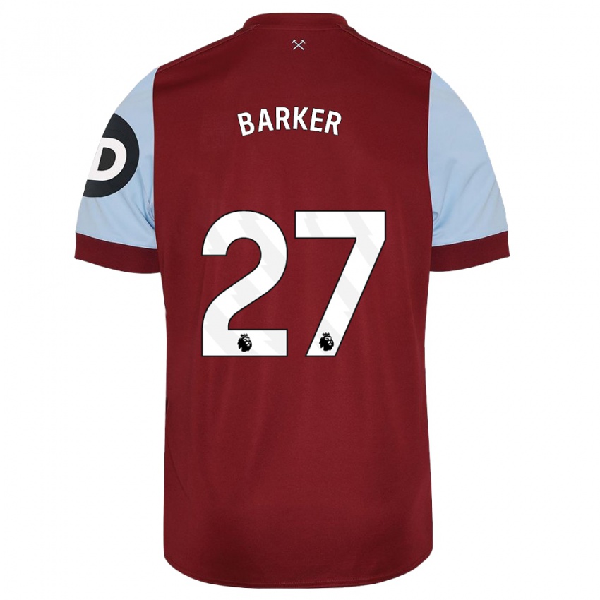 Niño Camiseta Maisy Barker #27 Granate 1ª Equipación 2023/24 La Camisa