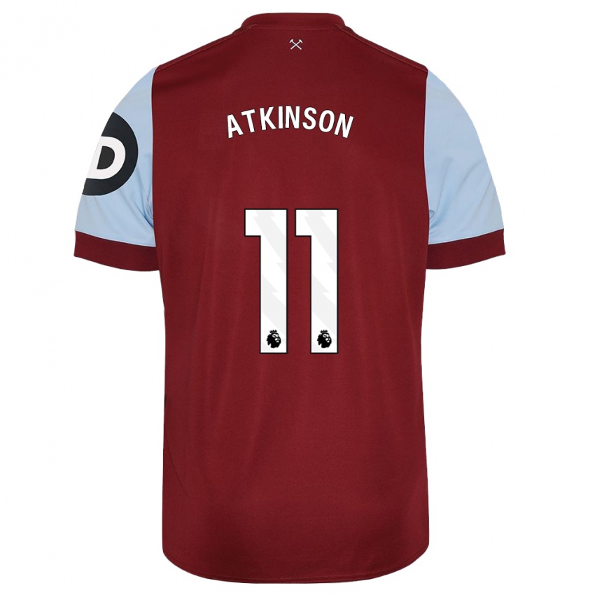 Niño Camiseta Izzy Atkinson #11 Granate 1ª Equipación 2023/24 La Camisa