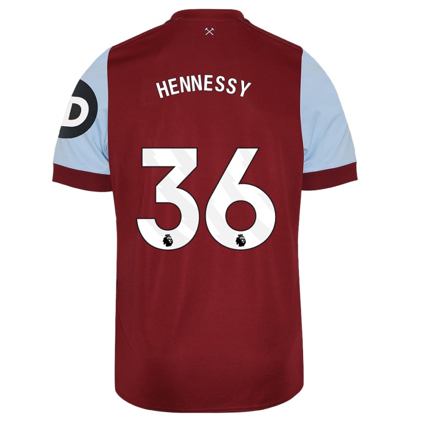 Niño Camiseta Alexandra Hennessy #36 Granate 1ª Equipación 2023/24 La Camisa