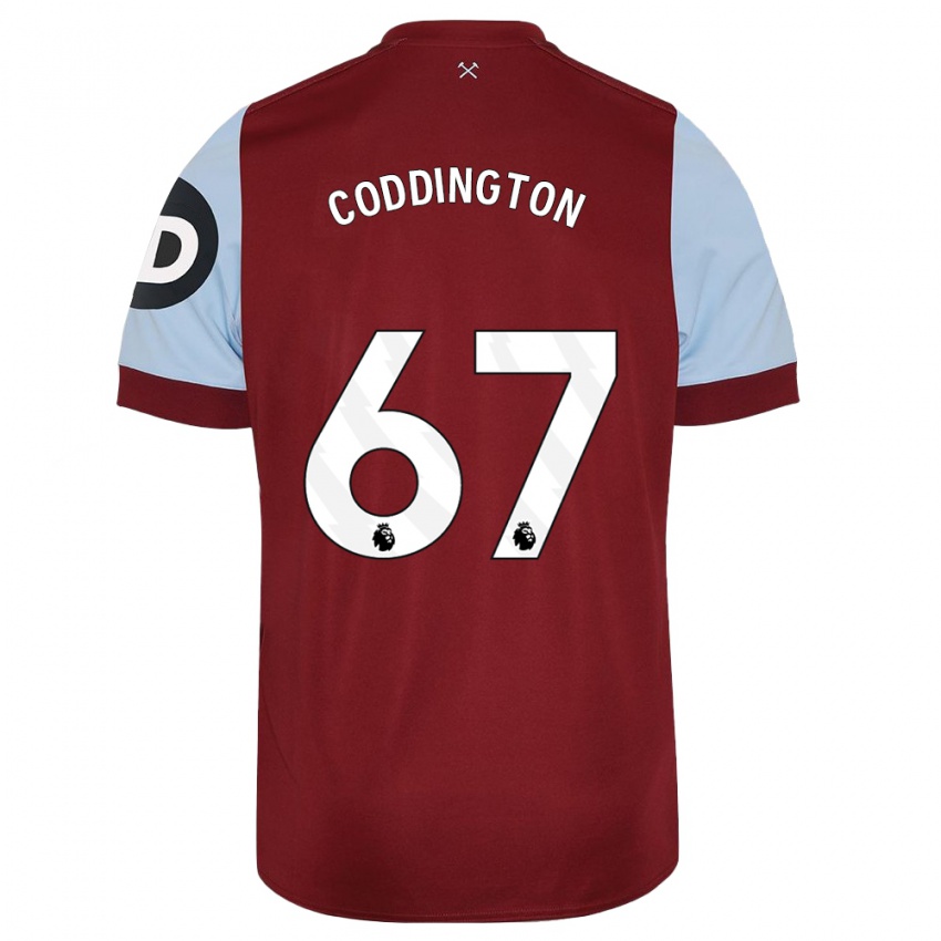 Niño Camiseta Remy Coddington #67 Granate 1ª Equipación 2023/24 La Camisa