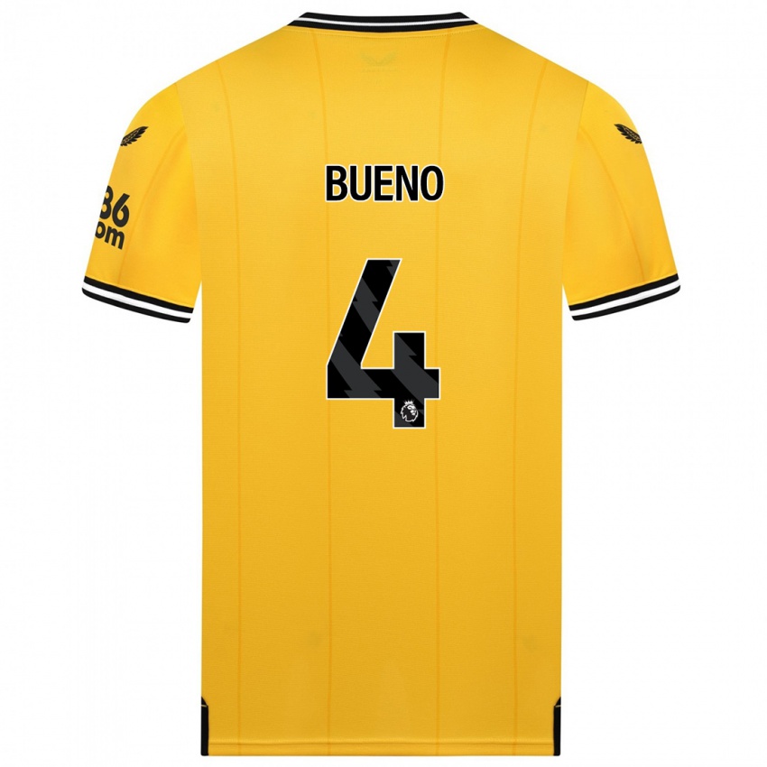 Niño Camiseta Santiago Bueno #4 Amarillo 1ª Equipación 2023/24 La Camisa