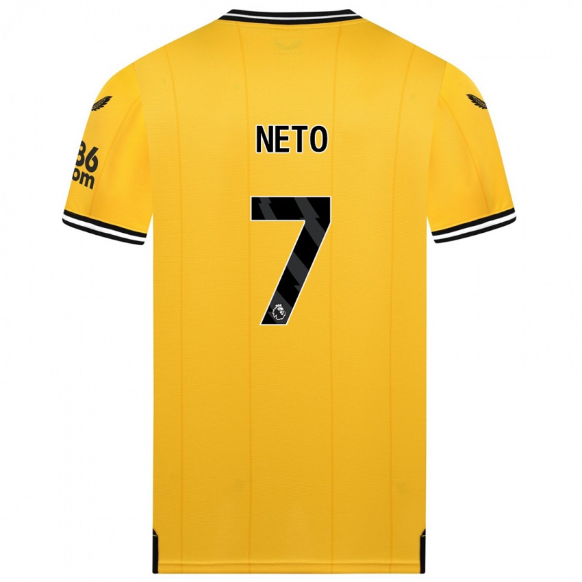 Niño Camiseta Pedro Neto #7 Amarillo 1ª Equipación 2023/24 La Camisa
