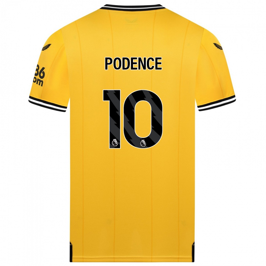 Niño Camiseta Daniel Podence #10 Amarillo 1ª Equipación 2023/24 La Camisa