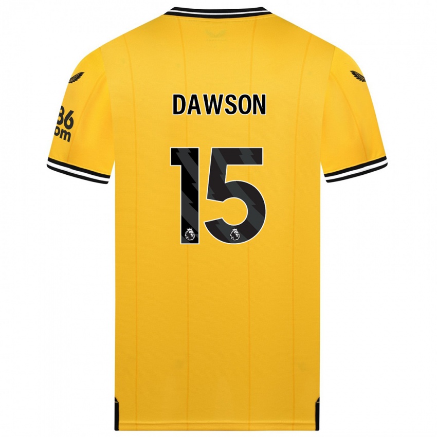Niño Camiseta Craig Dawson #15 Amarillo 1ª Equipación 2023/24 La Camisa
