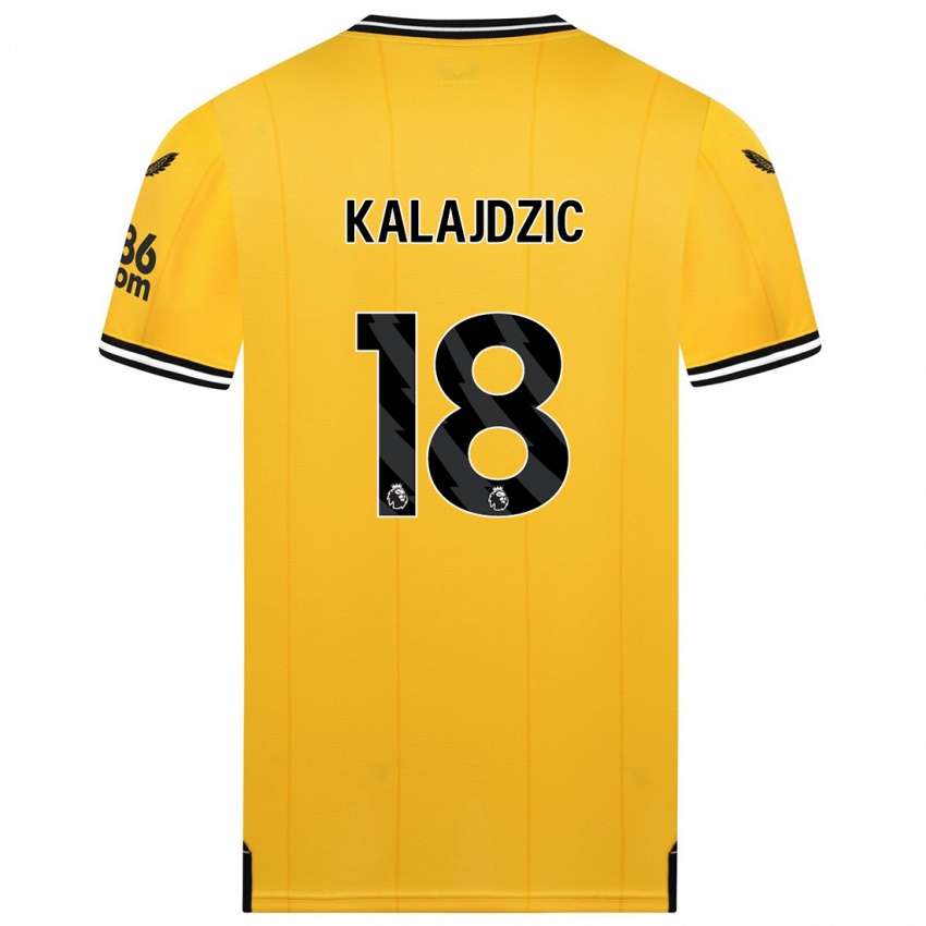 Niño Camiseta Sasa Kalajdzic #18 Amarillo 1ª Equipación 2023/24 La Camisa