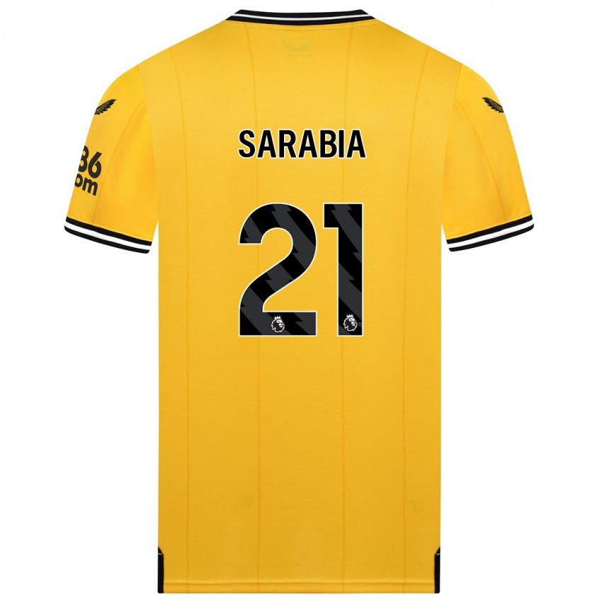 Niño Camiseta Pablo Sarabia #21 Amarillo 1ª Equipación 2023/24 La Camisa