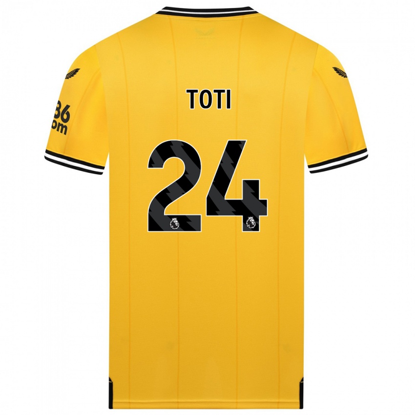 Niño Camiseta Toti #24 Amarillo 1ª Equipación 2023/24 La Camisa