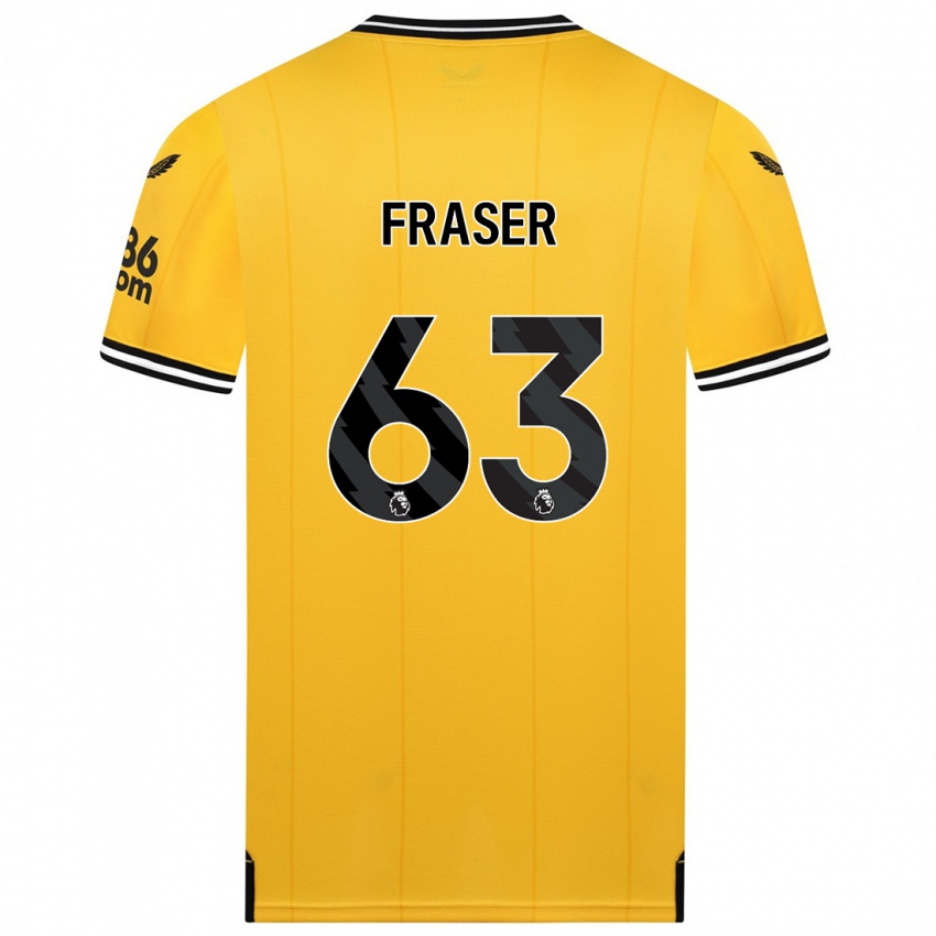 Niño Camiseta Nathan Fraser #63 Amarillo 1ª Equipación 2023/24 La Camisa