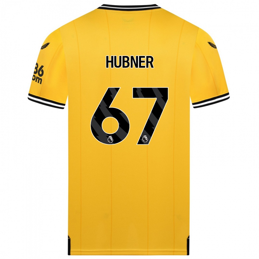 Niño Camiseta Justin Hubner #67 Amarillo 1ª Equipación 2023/24 La Camisa