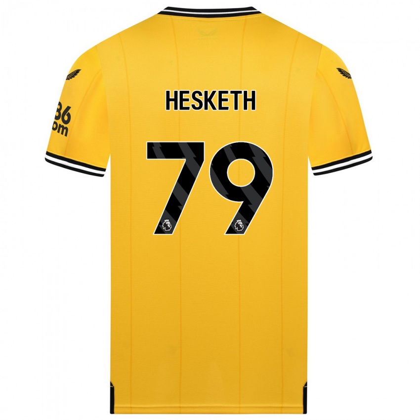 Niño Camiseta Owen Hesketh #79 Amarillo 1ª Equipación 2023/24 La Camisa