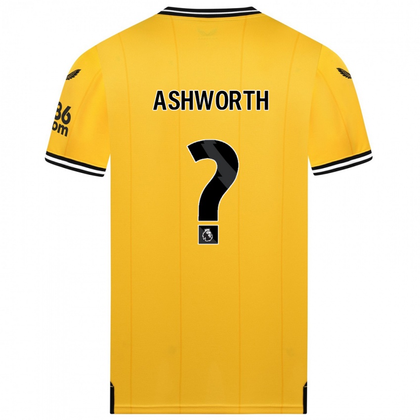 Niño Camiseta Fin Ashworth #0 Amarillo 1ª Equipación 2023/24 La Camisa