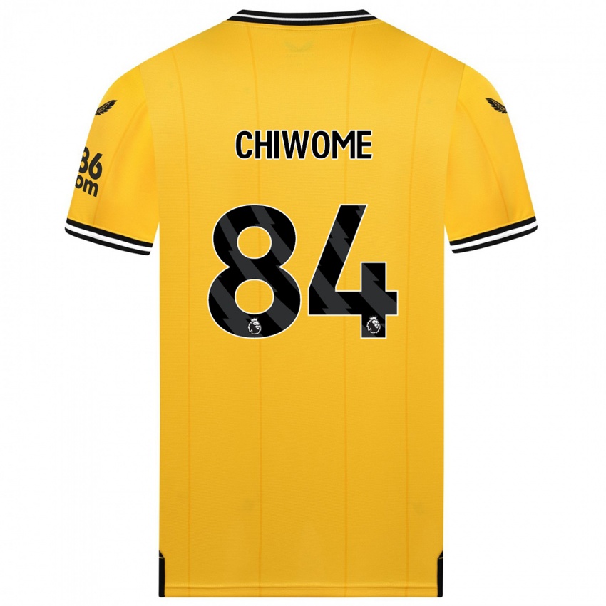 Niño Camiseta Leon Chiwome #84 Amarillo 1ª Equipación 2023/24 La Camisa