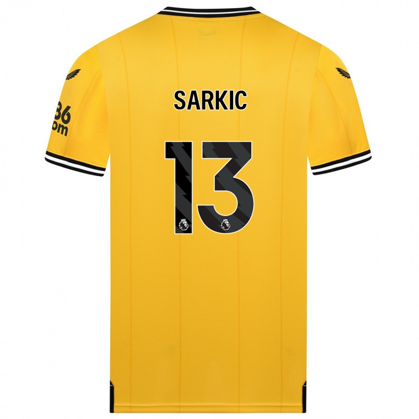 Niño Camiseta Matija Sarkic #13 Amarillo 1ª Equipación 2023/24 La Camisa