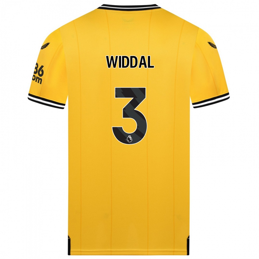 Niño Camiseta Natalie Widdal #3 Amarillo 1ª Equipación 2023/24 La Camisa