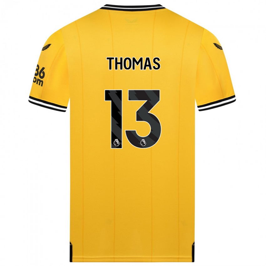 Niño Camiseta Bec Thomas #13 Amarillo 1ª Equipación 2023/24 La Camisa