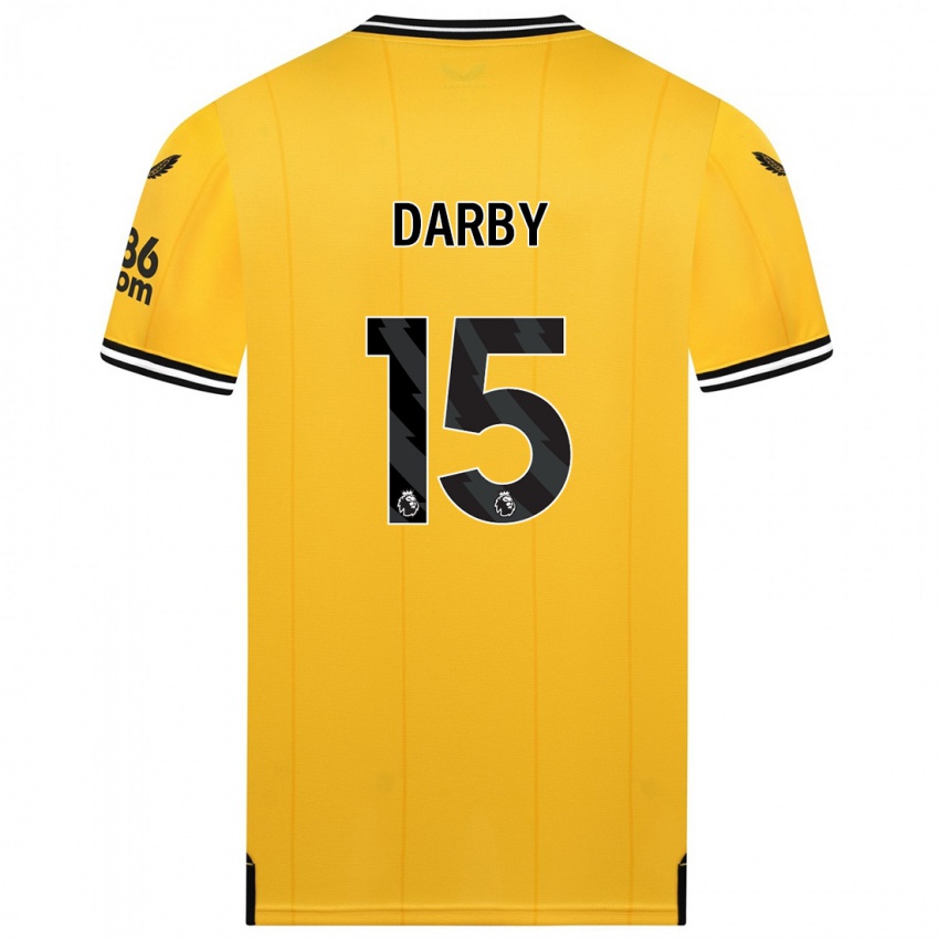 Niño Camiseta Kelly Darby #15 Amarillo 1ª Equipación 2023/24 La Camisa