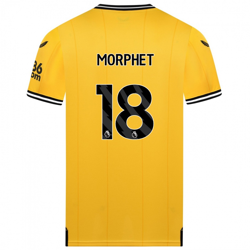 Niño Camiseta Anna Morphet #18 Amarillo 1ª Equipación 2023/24 La Camisa