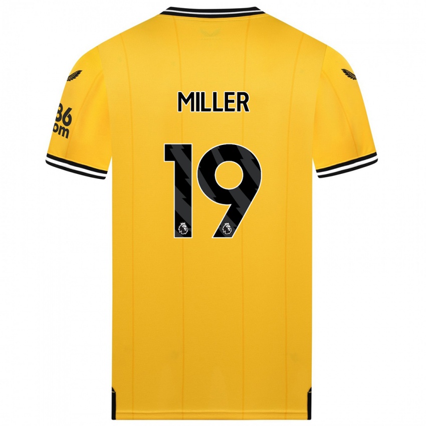 Niño Camiseta Ali Miller #19 Amarillo 1ª Equipación 2023/24 La Camisa