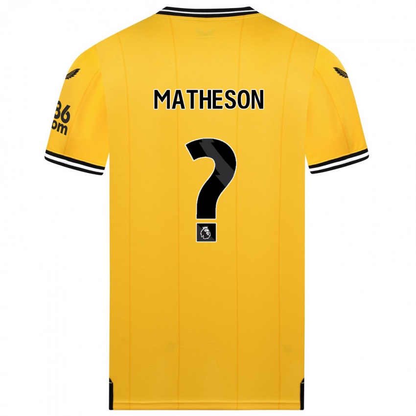 Niño Camiseta Luke Matheson #0 Amarillo 1ª Equipación 2023/24 La Camisa