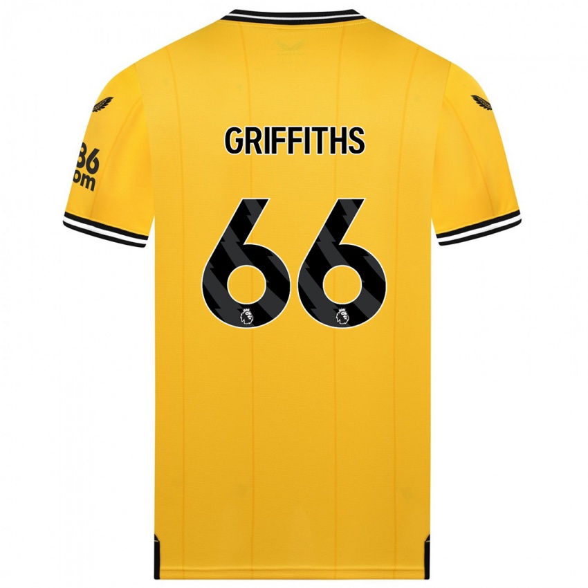 Niño Camiseta Harvey Griffiths #66 Amarillo 1ª Equipación 2023/24 La Camisa