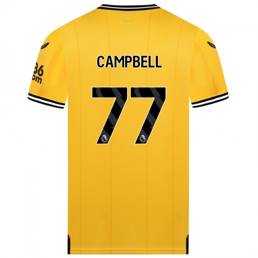 Niño Camiseta Chem Campbell #77 Amarillo 1ª Equipación 2023/24 La Camisa