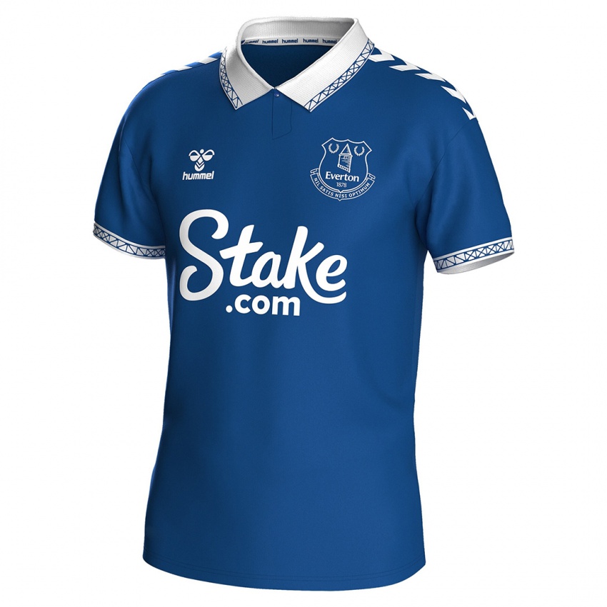 Niño Camiseta Rikke Sevecke #4 Azul Real 1ª Equipación 2023/24 La Camisa