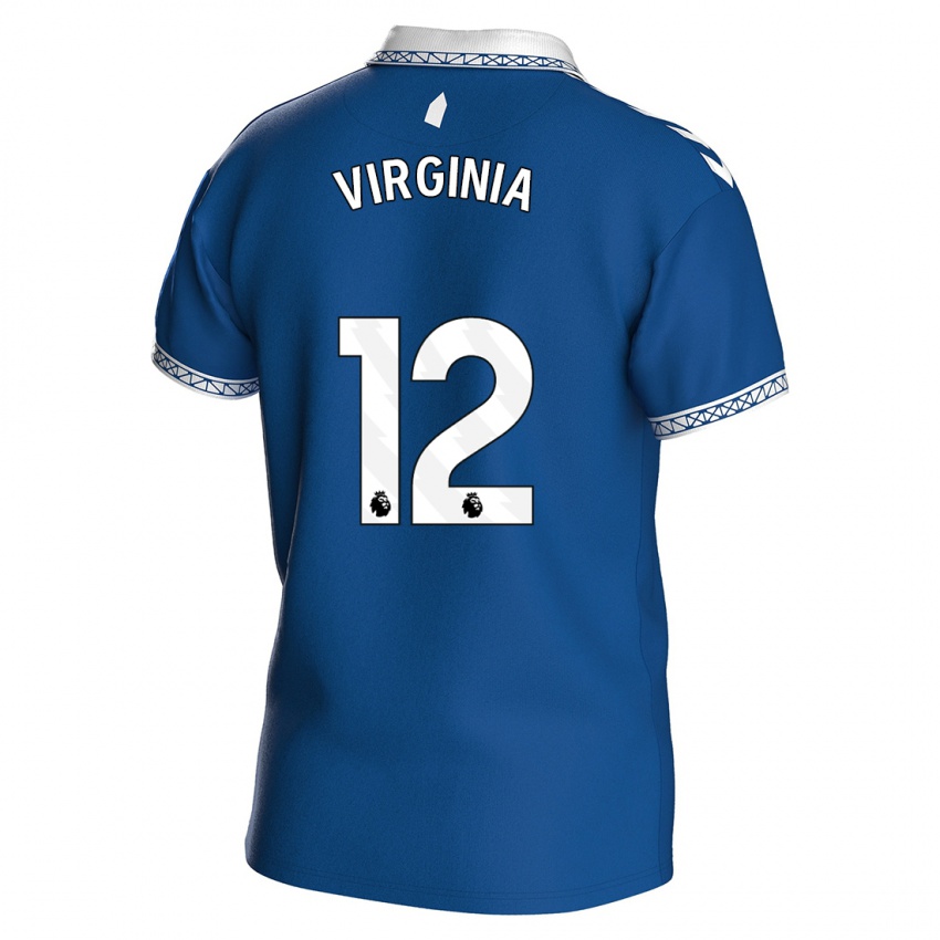 Niño Camiseta João Virgínia #12 Azul Real 1ª Equipación 2023/24 La Camisa
