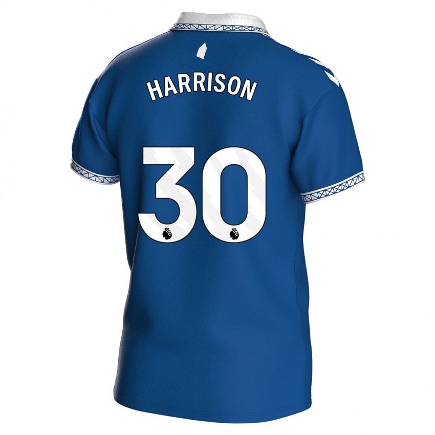 Niño Camiseta Jack Harrison #30 Azul Real 1ª Equipación 2023/24 La Camisa