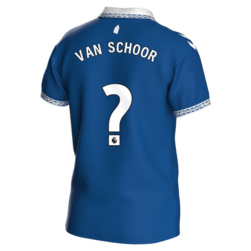Niño Camiseta Joshua Van Schoor #0 Azul Real 1ª Equipación 2023/24 La Camisa