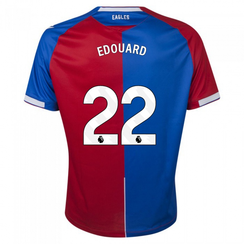 Niño Camiseta Odsonne Edouard #22 Rojo Azul 1ª Equipación 2023/24 La Camisa