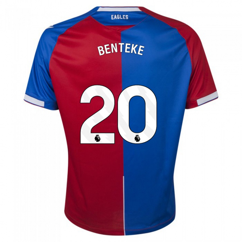Niño Camiseta Christian Benteke #20 Rojo Azul 1ª Equipación 2023/24 La Camisa