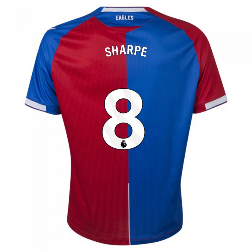 Niño Camiseta Molly-Mae Sharpe #8 Rojo Azul 1ª Equipación 2023/24 La Camisa