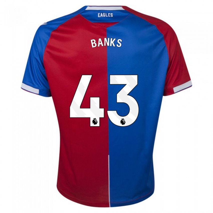 Niño Camiseta Scott Banks #43 Rojo Azul 1ª Equipación 2023/24 La Camisa