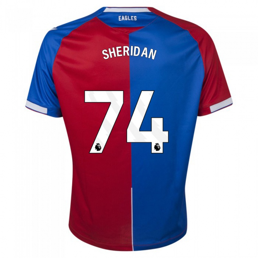 Niño Camiseta Joe Sheridan #74 Rojo Azul 1ª Equipación 2023/24 La Camisa