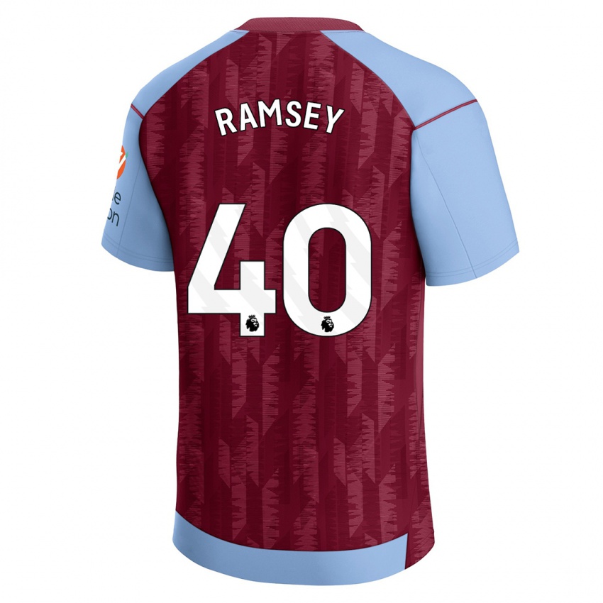 Niño Camiseta Aaron Ramsey #40 Azul Claro 1ª Equipación 2023/24 La Camisa