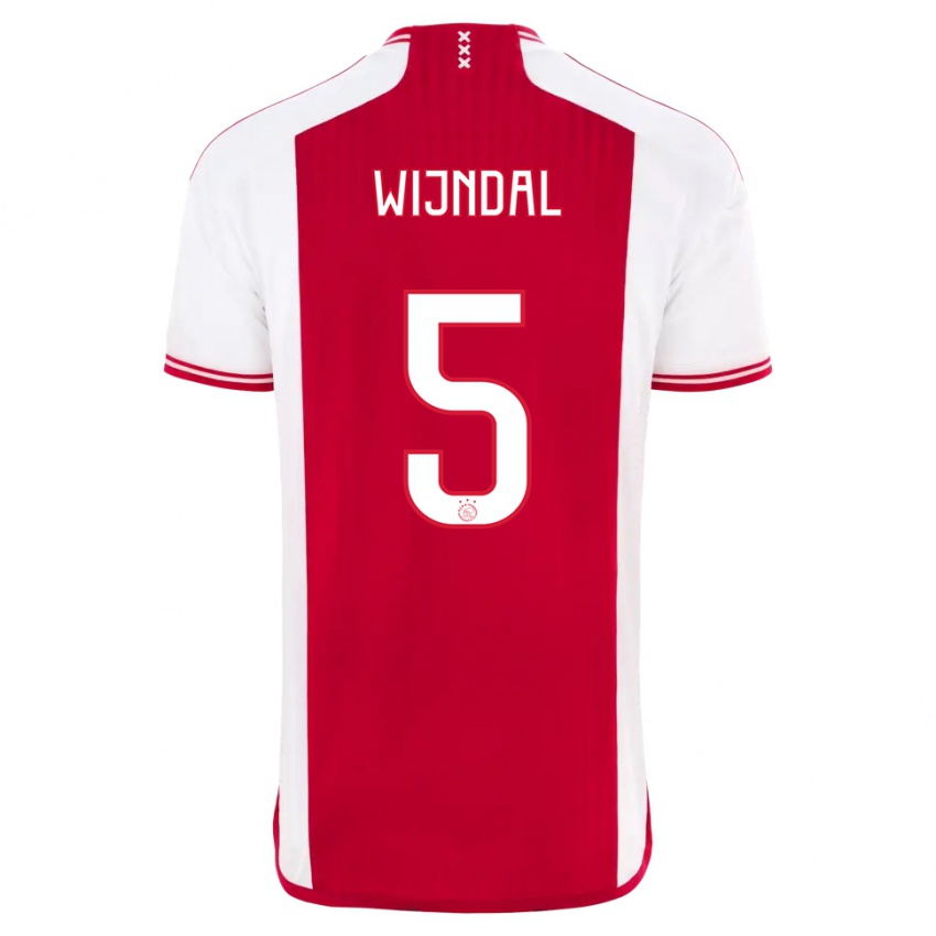 Niño Camiseta Owen Wijndal #5 Rojo Blanco 1ª Equipación 2023/24 La Camisa