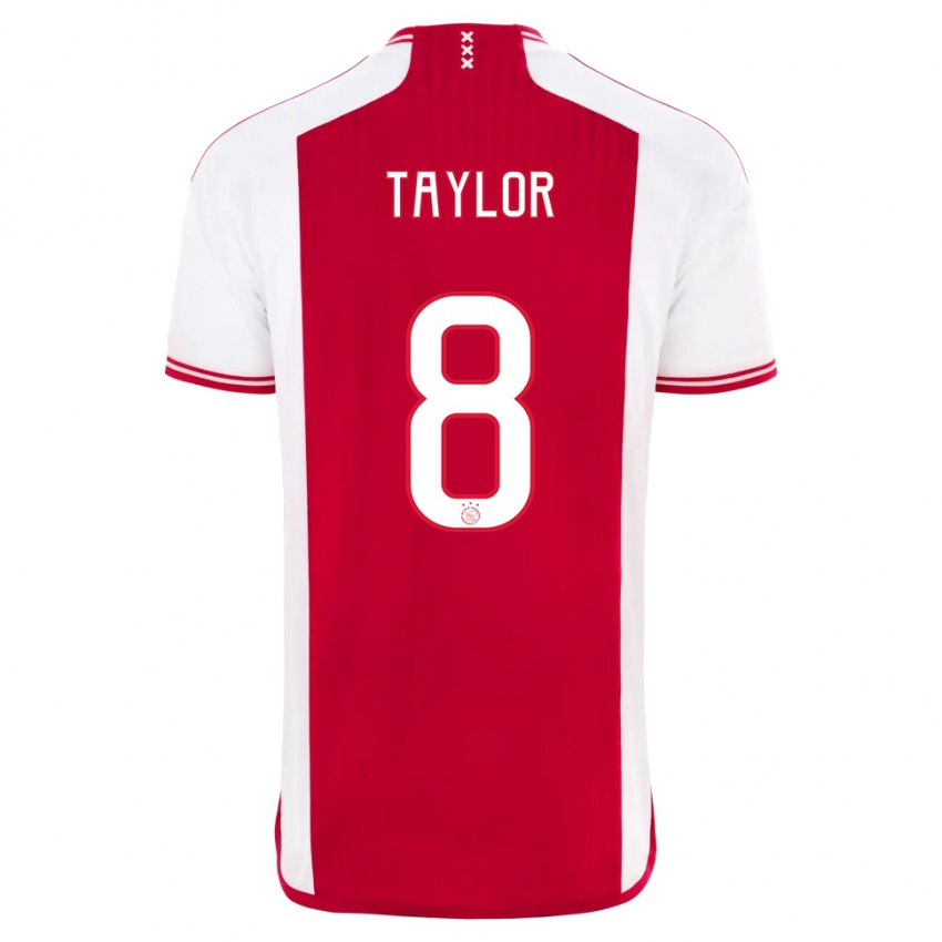 Niño Camiseta Kenneth Taylor #8 Rojo Blanco 1ª Equipación 2023/24 La Camisa