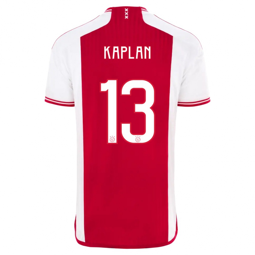 Niño Camiseta Ahmetcan Kaplan #13 Rojo Blanco 1ª Equipación 2023/24 La Camisa