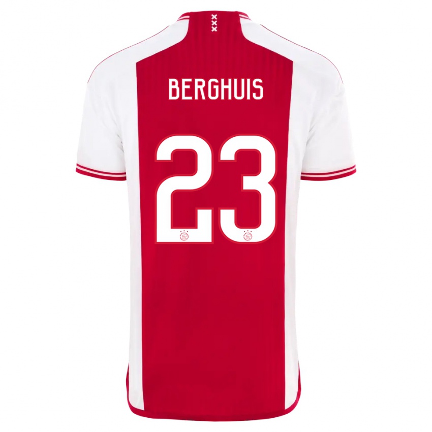 Niño Camiseta Steven Berghuis #23 Rojo Blanco 1ª Equipación 2023/24 La Camisa