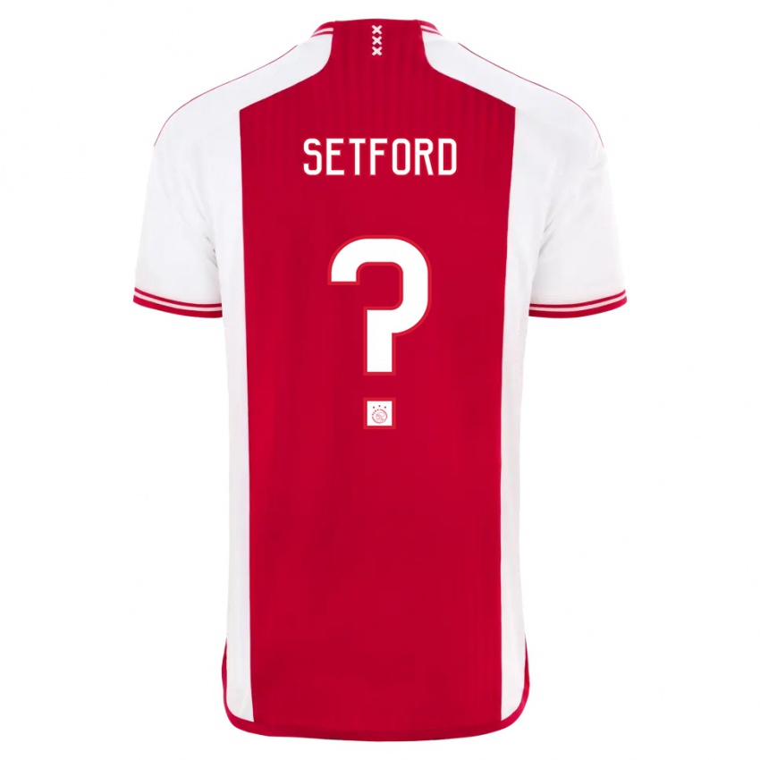 Niño Camiseta Charlie Setford #0 Rojo Blanco 1ª Equipación 2023/24 La Camisa
