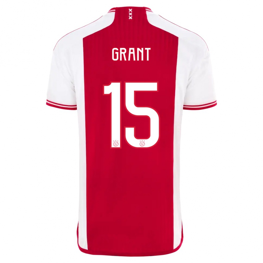 Niño Camiseta Chasity Grant #15 Rojo Blanco 1ª Equipación 2023/24 La Camisa