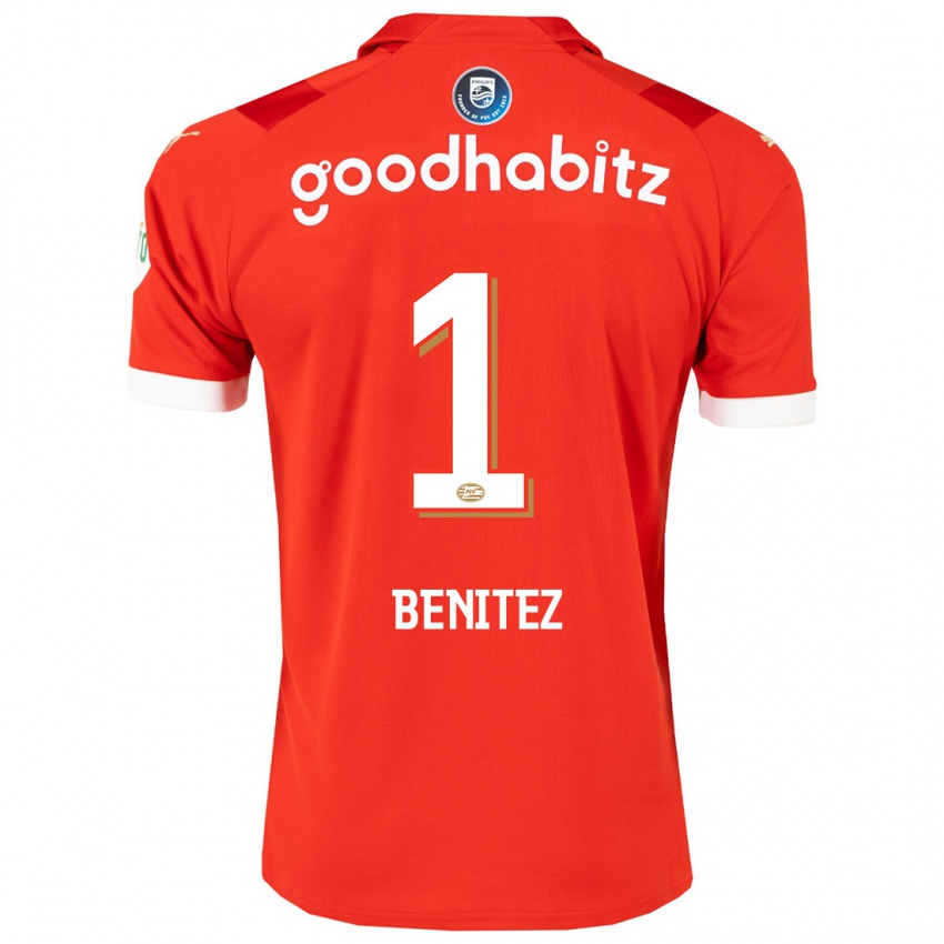 Niño Camiseta Walter Benítez #1 Rojo 1ª Equipación 2023/24 La Camisa