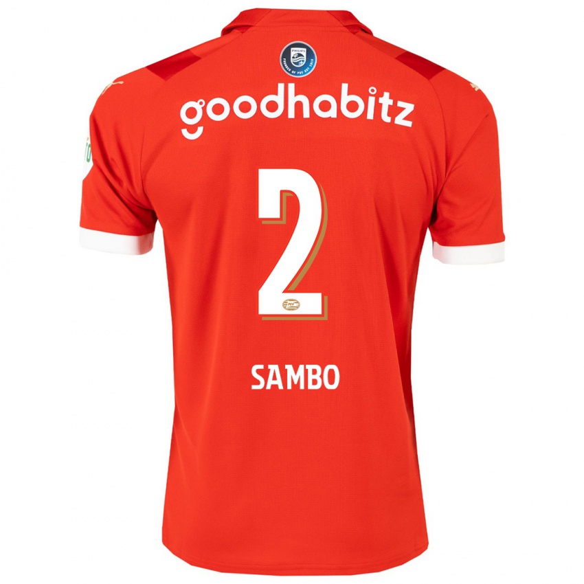 Niño Camiseta Shurandy Sambo #2 Rojo 1ª Equipación 2023/24 La Camisa
