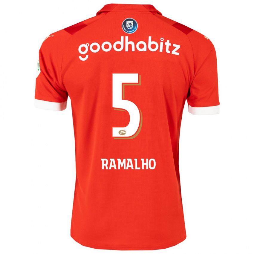 Niño Camiseta Andre Ramalho #5 Rojo 1ª Equipación 2023/24 La Camisa
