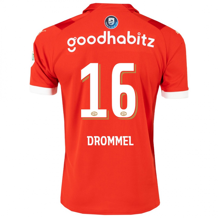 Niño Camiseta Joel Drommel #16 Rojo 1ª Equipación 2023/24 La Camisa