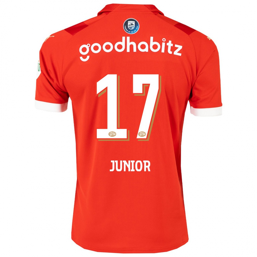 Niño Camiseta Mauro Junior #17 Rojo 1ª Equipación 2023/24 La Camisa