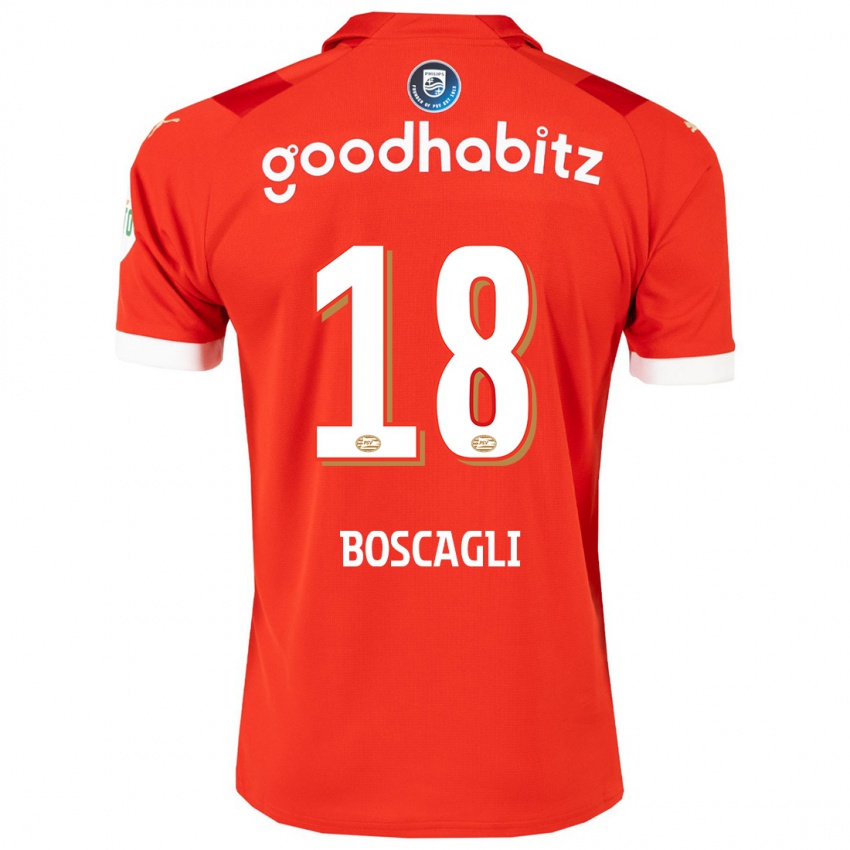 Niño Camiseta Olivier Boscagli #18 Rojo 1ª Equipación 2023/24 La Camisa